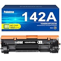 Palmtree 142A Toner Kompatible für HP 142A Schwarz 142X für HP LaserJet MFP M140w Toner M110w M110 MFP M140 MFP M139w M139 W1420A W1420X 1420A 1420X Mit Chip (1 Schwarz)