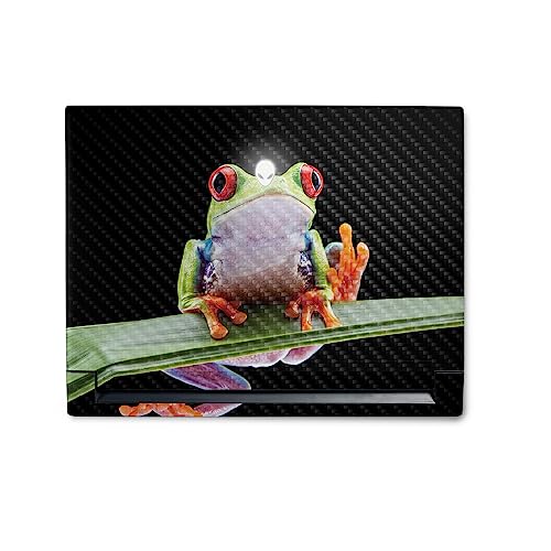 Image of MightySkins Carbon Fiber Skin Compatible with Alienware M18 R1 (2023) Full Wrap Kit - Hangin Tree Frog | Protective, Durable Textured Carbon Fiber Finish | Easy to Apply | Made in The USA