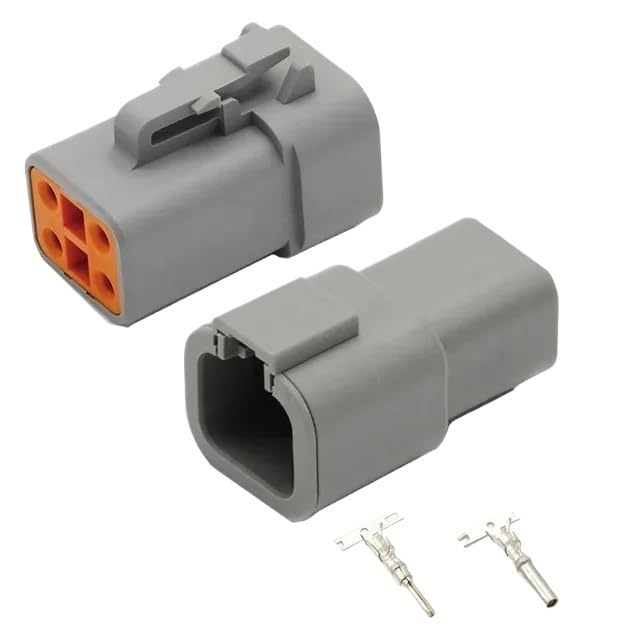 FENG GUO 5/20 Sets 04 PA66 4Pin 2Core Water Proof Automotive Car Motor Harness Connector Plug 1-1418479-1 1-1564416-1(4P Whole Set,20 Sets)