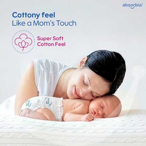 Image of Absorbia Baby Pant Diaper Small (S) 3-8 kg, 38s x Pack of 1 | Up to 12Hrs Protection | Cottony Soft Comfort for Sensitive Skin | Wetness Indicator | High Absorbancy | Wider pee distribution