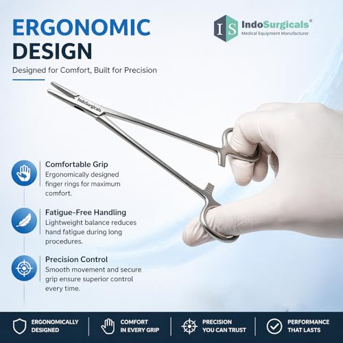 Image of IS IndoSurgicals Deluxe Quality Mayo Hegar Needle Holding Forceps (6 Inch)