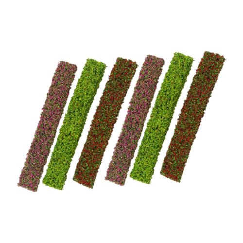 SEWACC 6 Piezas De Arbustos En Miniatura Modelo De Paisaje En Miniatura Decoración De Paisaje Ferroviario Tiras De Arbustos En Miniatura Mechones De Hierba Paisaje De Tren
