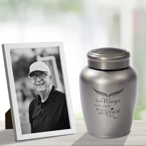 Image of Large Cremation Urns for Ashes Adult Male and Female | Decorative Burial Urns for Men /Women,Angel Funeral Memorial Urn for Dad /Mom /Father /Mother(Holds Up to 180LBS)
