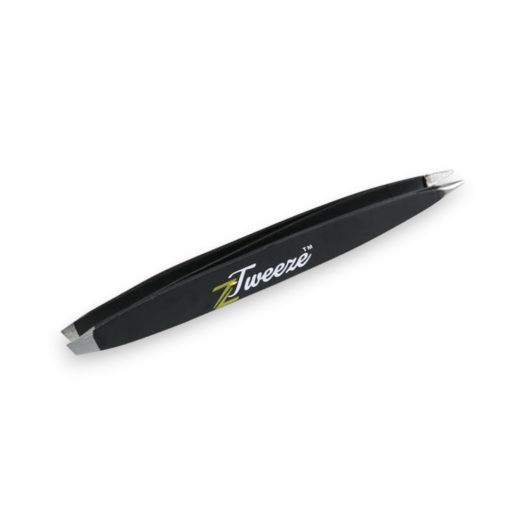 Slant and Dual Ended Point Tips Tweezers Precision Crafted for Eyebrows Ingrown Hair two in one Tweezers for Ease of use Z-Tweeze PATENTED by DreamCut