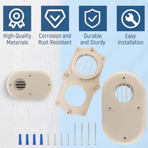 SP20286 Beige 3-Inch concentric Vent Termination Kit Replacement for Rheem Water Heater & Furnace Horizontal Vent Termination Kit - Thumbnail 4