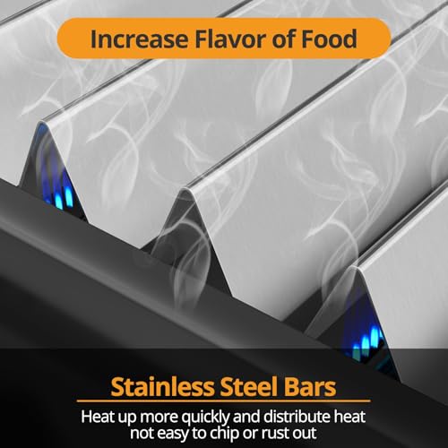 Jakivew Stainless Grill Replacement Parts Kit Compatible with Weber Spirit 300 Front-Control LP, E-310/S-310/E-320/S-320, Includes 3400302/68843 Flavorizer Bars & 68950 Burners by Jakivew - Used condition - Image 5