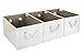 StorageWorks Storage Baskets for Shelves, Foldable Fabric Closet Storage Bins with Handles, Fabric Storage Bins Clothes Organizer, Beige, White & Ivory, 3-Pack, Extra Large