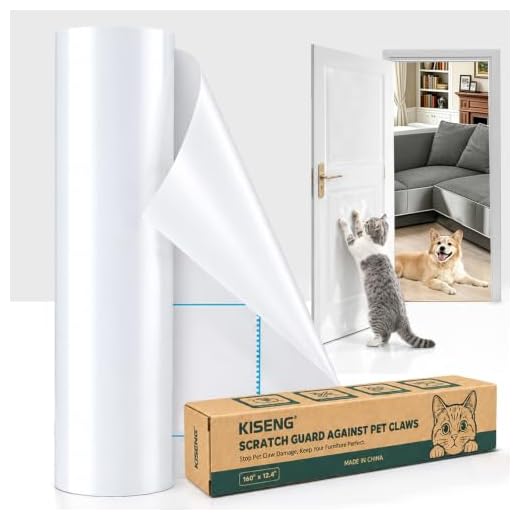 KISENG Anti Cat Scratch Furniture Protector,Thicken Vinyl 160" x 12.4"