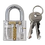 Summit Doorware Transparent Padlock for Educational Training & Locksport Puzzle – Clear Body with TRI-5D Keyway, Includes Case & 2 Keys – See How Locks Work – Educational Tool for Students & Hobbyists