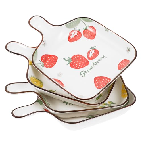 OFFSCH 4 Piezas Resto De Cuchara De Cerámica De Frutas Sartenes Moldes Para Hornear Pasteles Adornos De Limon Para La Cocina Moldes Para Hornear De Porcelana Cocina De Limon