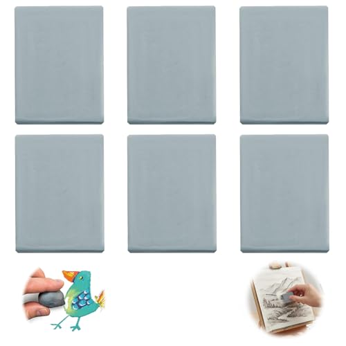 Kneaded Eraser Putty Rubber Eraser for Artists Sketch Drawing Pencil Charcoal Pastel Kneadable Eraser Set with Storage Case Art Supplies for School Studio Sketching(There are 6 PCS and 8 PCS) (6)