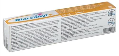 CEVA Diarsanyl Plus | 60 ml | Ergänzungsfuttermittel für Fohlen und Kälber | Paste zum Eingeben zur Unterstützung des Verdauungssystems | Mit Fructo-Oligosacchariden