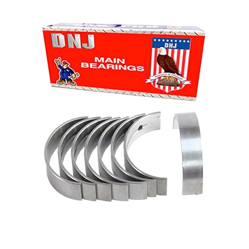 DNJ MB1169.10 Oversize Main Bearings Set for 2011-2022 Chrysler, Dodge, Jeep, Ram, Volkswagen 1500, 1500 Classic, 200 3.6L V6 24V DOHC 3604cc