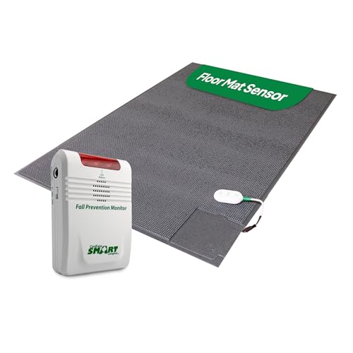 Smart Caregiver Cordless Monitor with Cordless 24in x 36in Gray Floor Mat - Get to Them so They Dont Walk Alone!