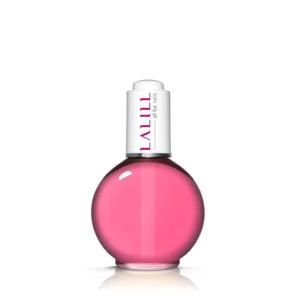 LALILL Olio per Cuticole e Unghie 75ml – Lampone – Flacone con Pipetta – Idratante, Rigenerante – Uso Professionale e Domestico