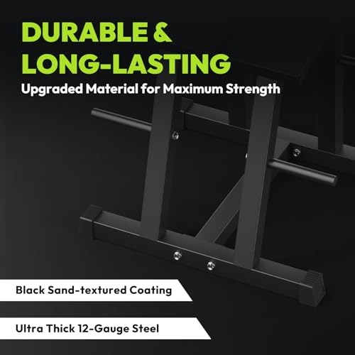 Image of HANDBODE Adjustable Dumbbell Rack with Plate Storage, 500 lb Capacity, Space-Saving Storage Organizer for Classic Dumbbells, Stable for dumbbells, Heavy Duty Column Stand for Home Gym