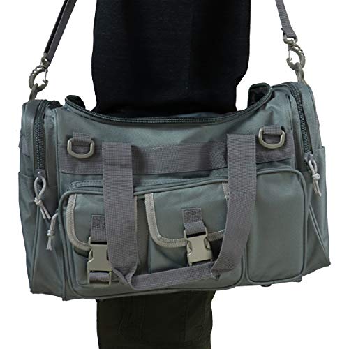 Osage River Fishing Tackle Bag, Large Fishing Bag With 9 Compartments (Trays Not Included), Soft Fishing Tackle Duffle Bag For Fishing Hiking Camping, Fishing Bags For Men And Women, Cadet Grey #TOP6