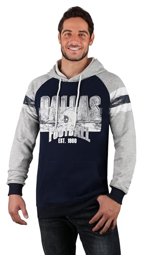 Mens City Classic Football Fans Soft & Warm Sweatshirt Hoodie Pollover - Navy & Grey4
