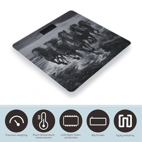 Báscula Digital para Baño con Pantalla LCD y Vidrio Templado miniatura 3