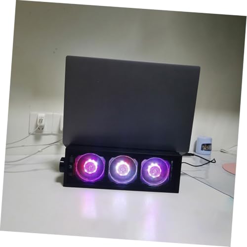 Cooler para portátil COHEALI con ventilador RGB y soporte ajustable miniatura 4