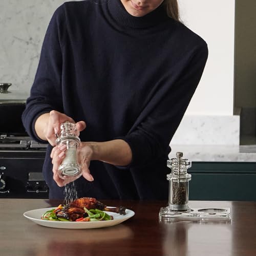 Cole & Mason 605 Salt and Pepper Mill Set, Precision+/Ceramic Mechanisms, Adjustable Salt and Pepper Grinders, Acrylic, 144mm, Cooking/Seasoning, Lifetime Mechanism Guarantee - Image 6