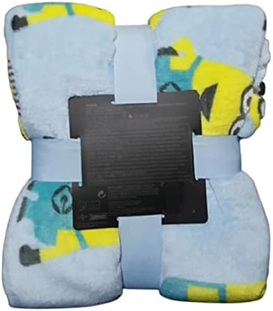Primark Minnions Super Soft Throw Bed Blanket Home Decor 120 Cm x 150 Cm, Blue