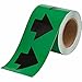 Brady 91408, 4" x 30 Yds. Vinyl Arrow Tape, Black on Green, 3 Rolls