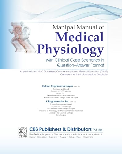 Image of MANIPAL MANUAL OF MEDICAL PHYSIOLOGY WITH CLINICAL CASE SCENARIOS IN QUESTIONS ANSWER FORMAT (PB 2026) ISBN - 9788199209602