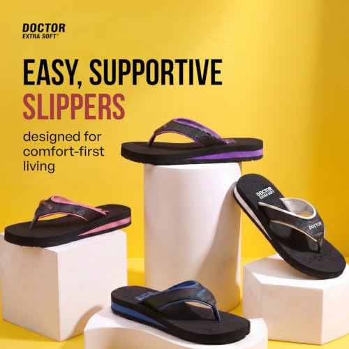 Image of DOCTOR EXTRA SOFT Care Diabetic Orthopedic Pregnancy Flat Super Comfort Dr Flipflops and House Slippers For Women's and Girl's