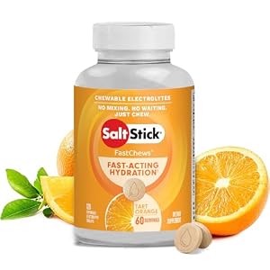 SaltStick Electrolyte FastChews – 120 Orange Chewable Tablets – Salt Tablets for Running and Hydration, Electrolyte Chews – 120 Count