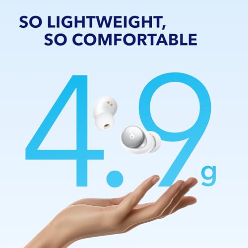 undefined Soundcore by Anker Space A40 Auto-Adjustable Active Noise Cancelling Wireless Earbuds, Reduce Noise by Up to 98%, 50H Playtime, Comfortable Fit, App Customization, Wireless Charge (White) の商品画像 5