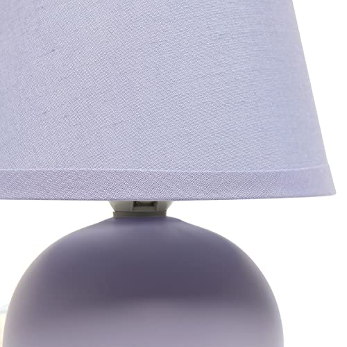 Simple Designs Lt2008-Prp-2Pk Mini Ceramic Globe Table Lamp Set, Purple, 2 Count #TOP5