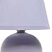 Simple Designs LT2008-PRP Mini Ceramic Globe Table Lamp with Matching Fabric Shade, Purple