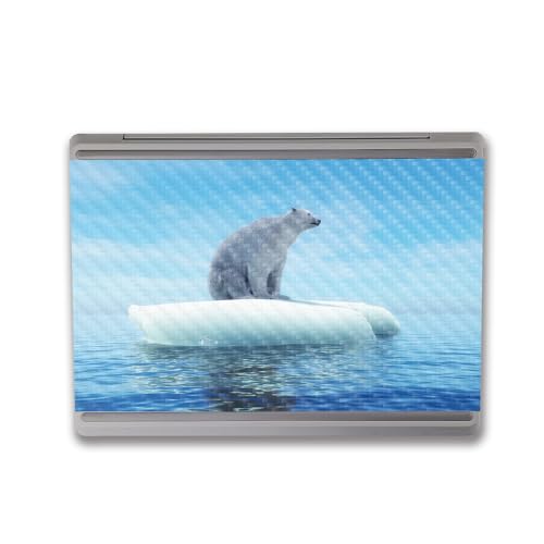 Image of MightySkins Carbon Fiber Skin Compatible with Microsoft Surface Laptop Go 3 (2023) Full Wrap Kit - Polar Drift | Protective, Durable Textured Carbon Fiber Finish | Made in The USA