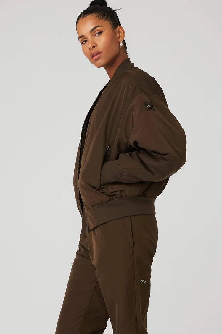 Alo Yoga Women's Faux Fur Urbanite Bomber Jacket, Espre | B2B Liquidation