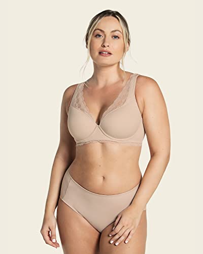 Leonisa Seamless Mid-Rise Moderate Compression Classic Underwear for Women - Tummy Control No Show Panties3