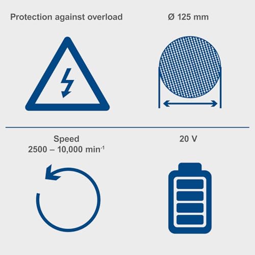 Scheppach C-AG125-X Cordless 20V Angle Grinder | 125mm Disc | 2500–10000 RPM | IXES Series | Bare Tool - Image 2