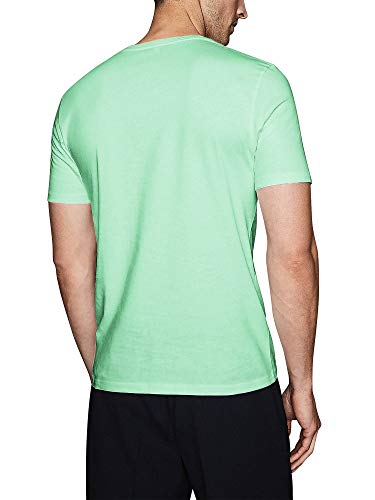 Mens Basic V Neck Tee Solid Fit T Shirts (Small, Mint) #TOP1