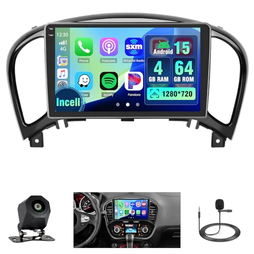 4+64G Autoradio Android avec écran pour Nissan Juke J15 2010-2019, YF15 Infiniti ESQ 2011-2017 CarPlay sans Fil, autoradio avec Navigation 9 Pouces écran...