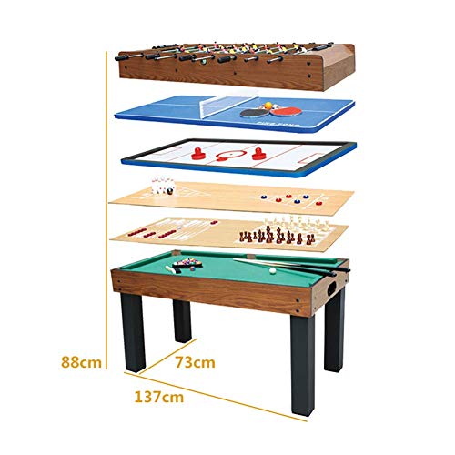 Kickertisch, Kombinationsspieltisch 8 in 1, einschließlich Tischfußball/Billard/Hockey/Tischtennis/Backgammon/Schach/Shuffleboard/Bowling – Bild 7