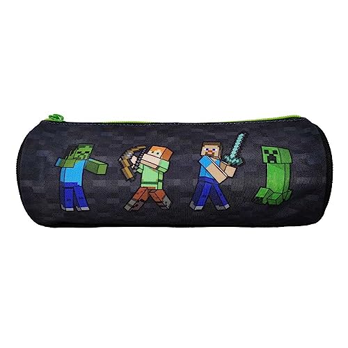 Minecraft Trousse Ronde Characters 1 Compartiment Noir