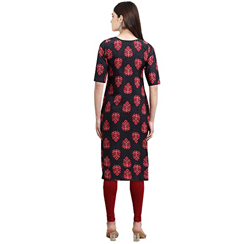 Image of Pinkmint Women's Crepe Digital Print Straight Kurta