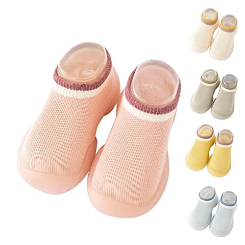 Toddler Cute Cartoon Socks Shoes Boys Girls First Walking Shoes Solid Color Light Comfortable Shoes Baby Sock Shoes3