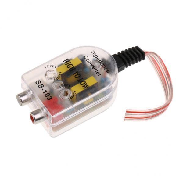 UJEAVETTE 2x2-Channel Car High to Low Impedance Converter Adapter Speaker-image-37