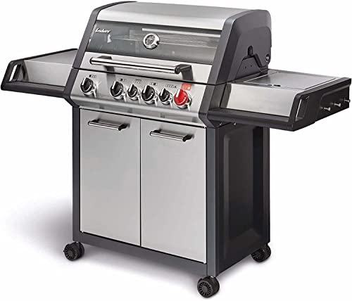 ENDERS - Barbecue Monroe Pro 4 SIK Turbo - 4 brûleurs dont 1 Turbo Zone - 1 brûleur arrière infrarouge - 1 brûleur latéral - Simple Clean - Switch Grid -...