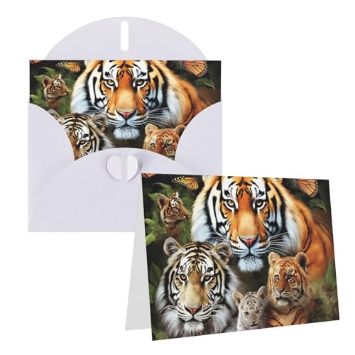 Cartes de vœux vierges pour anniversaire et mariage aux motifs animaux