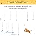 PawHut Agility Weaves Poles, Adjustable Dog Agility Kit Training Course Equipment for Puppy with Storage Bag
