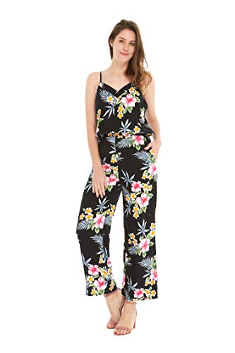 Image of Family Matching Hawaiian Clothes, Hibiscus Black | Black Hibiscus Print • Soft Rayon Fabric • Family Matching Outfits • Vacation Ready • Luau Party Wear