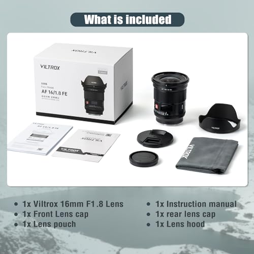 VILTROX AF 16mm f/1.8 Full Frame Autofocus Camera Lens with Built-in LCD Screen, Large Aperture Wide Angle Lens for Sony E-Mount Mirrorless Cameras - Image 8