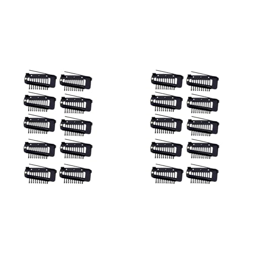 Ofgepi(オフゲピ) 安全ピン付き強力チュニクリップ20個パック、ドゥパッタ、ヒジャブ、ティッカセッティングに使いやすいブラック